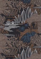Casamance behang Square Jasmin Jasmin 75680406 encre cuivre
