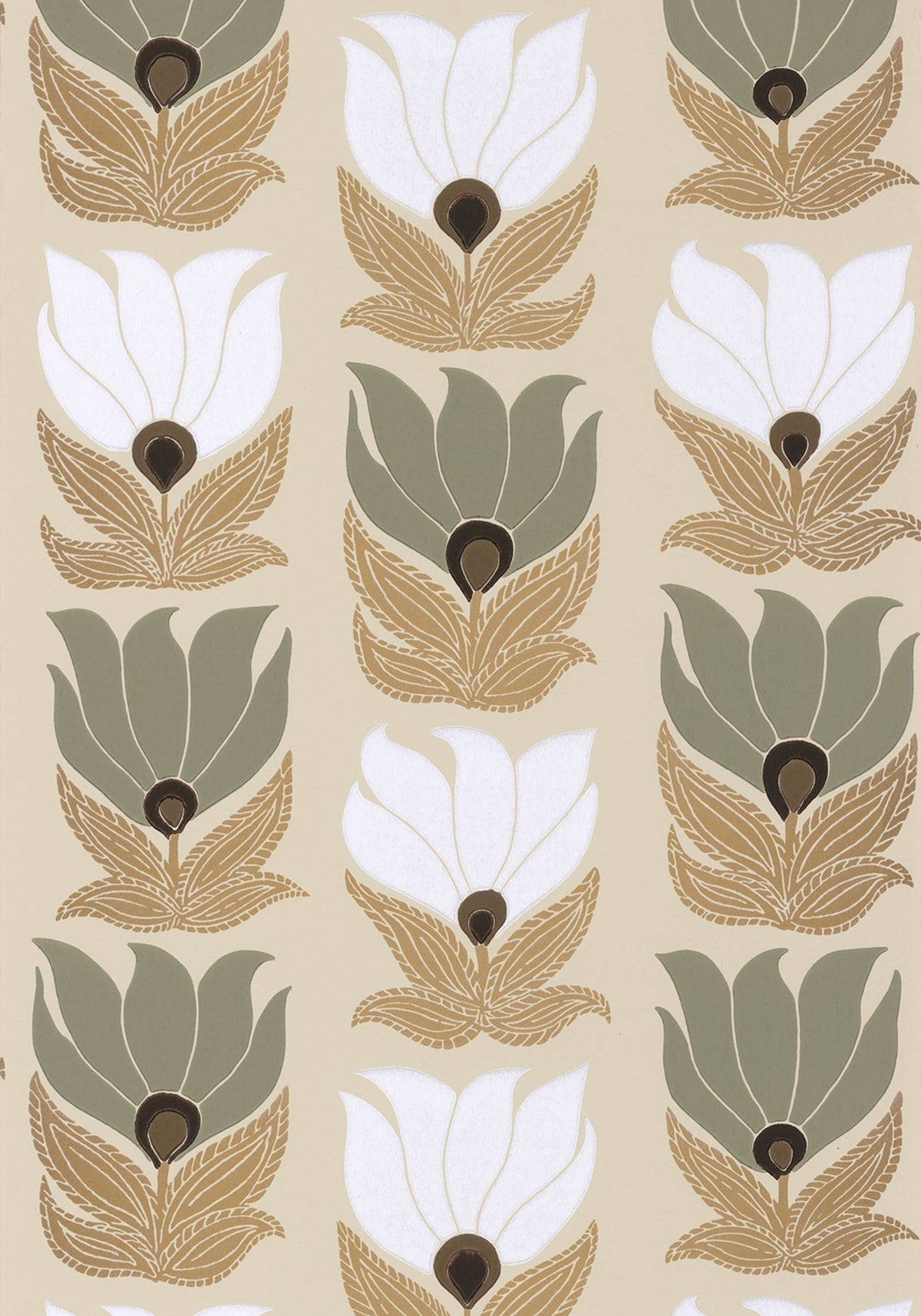 Casamance behang Square Jasmin Dauphine 75690712 grege vert argile (staal)