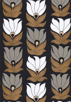 Casamance behang Square Jasmin Dauphine 75691120 noir doré