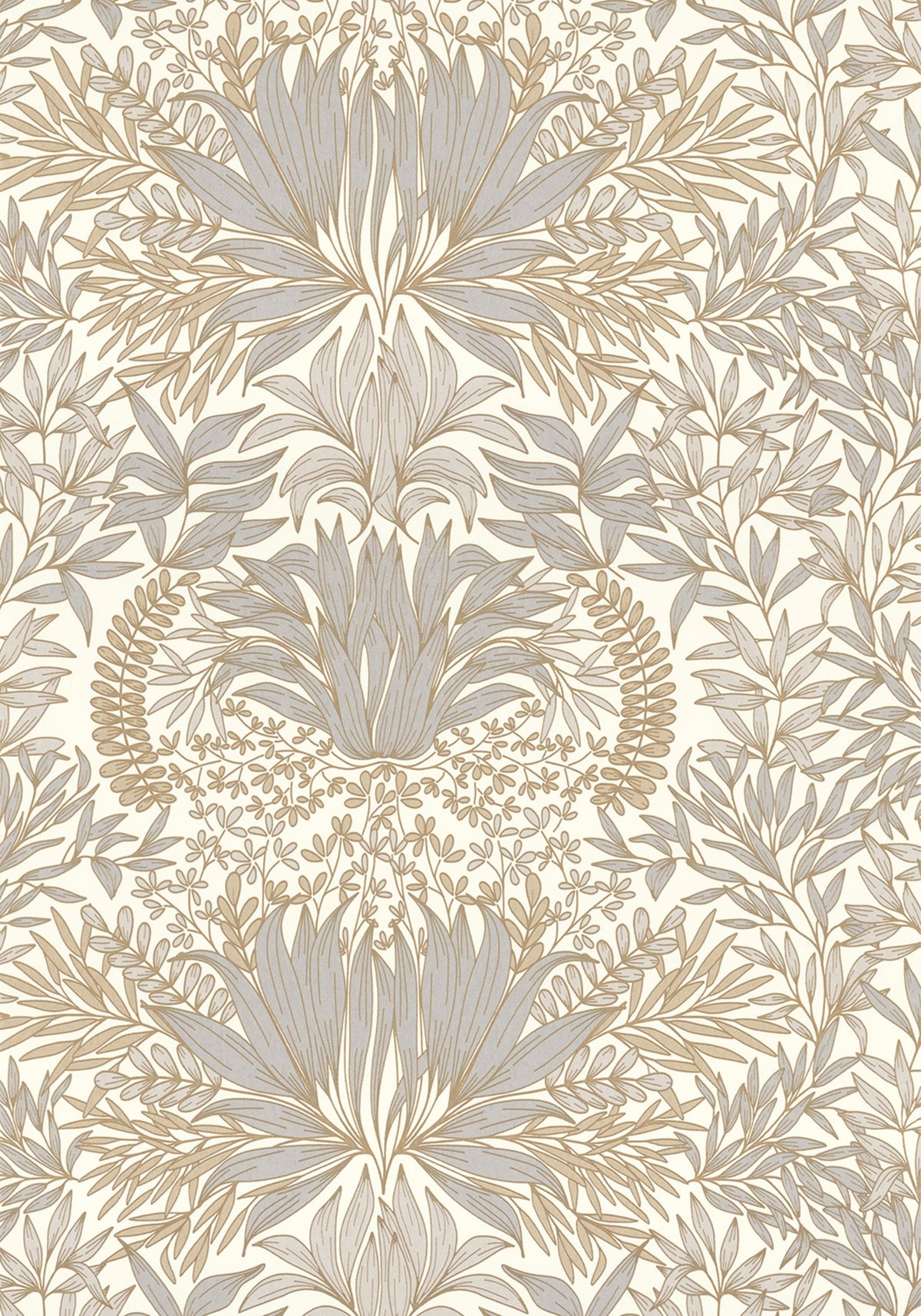 Casamance behang Square Jasmin Chardon 75733160 blanc doré