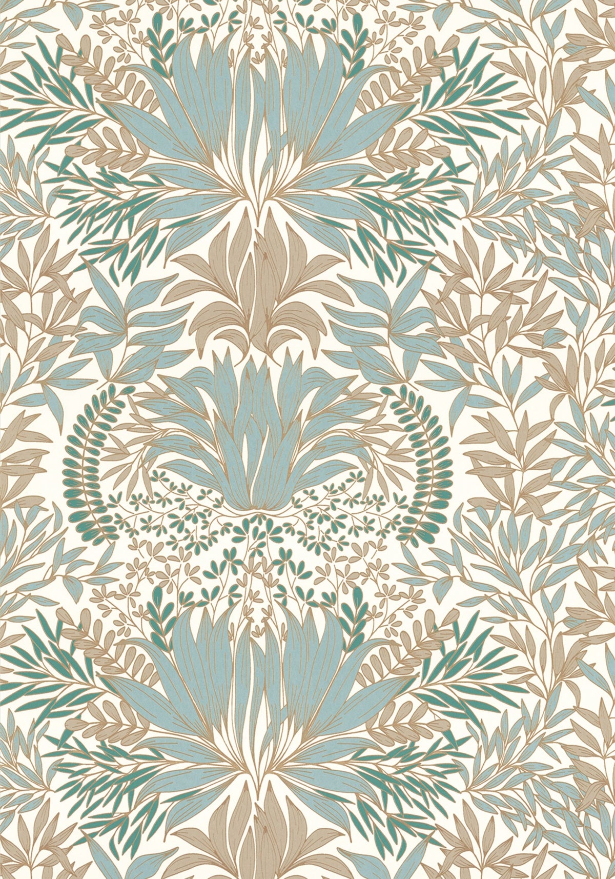 Casamance behang Square Jasmin Chardon 75733262 blanc opaline