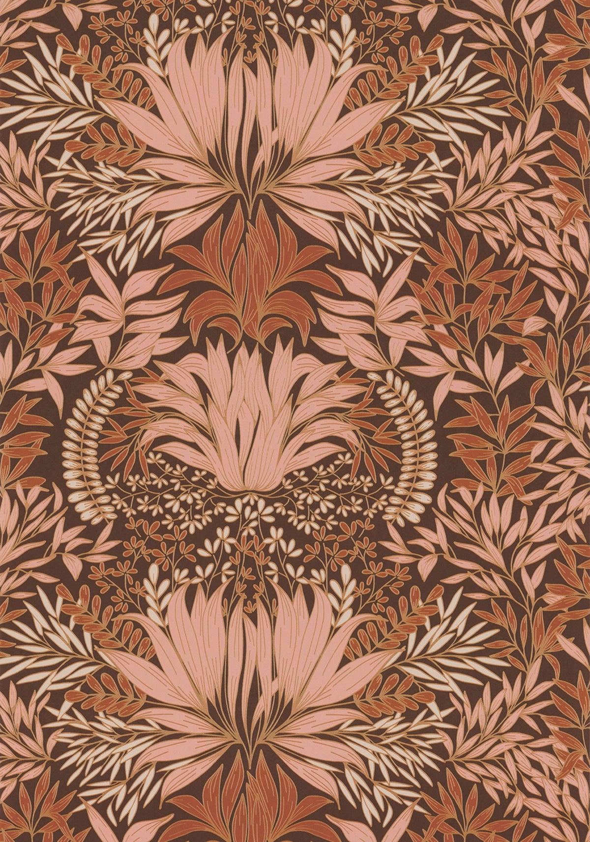 Casamance behang Square Jasmin Chardon 75733364 cognac nude (staal)