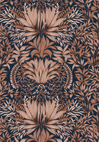 Casamance behang Square Jasmin Chardon 75733466 bleu rouille