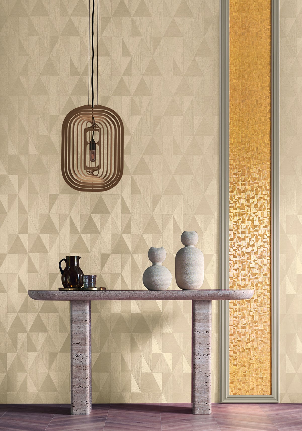 Casamance behang Textures Métalliques Parangon 75770508 in interieur