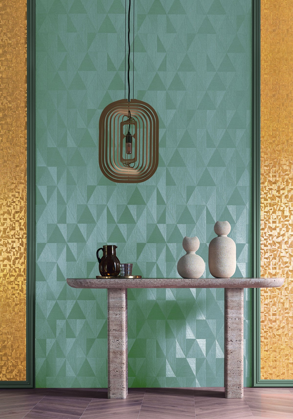 Casamance behang Textures Métalliques Parangon 75770814 in interieur