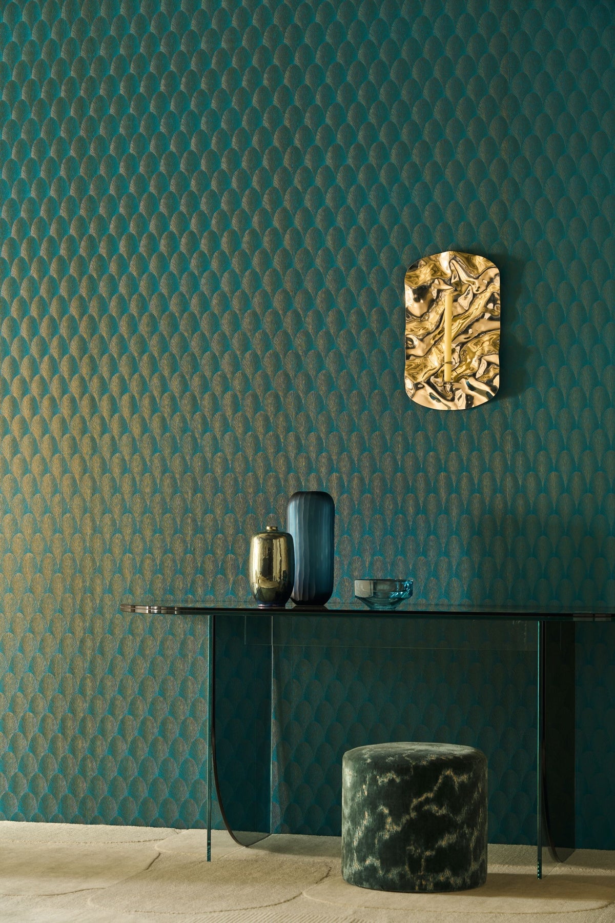 Casamance behang Ecrin Tourmaline 75782242 in interieur