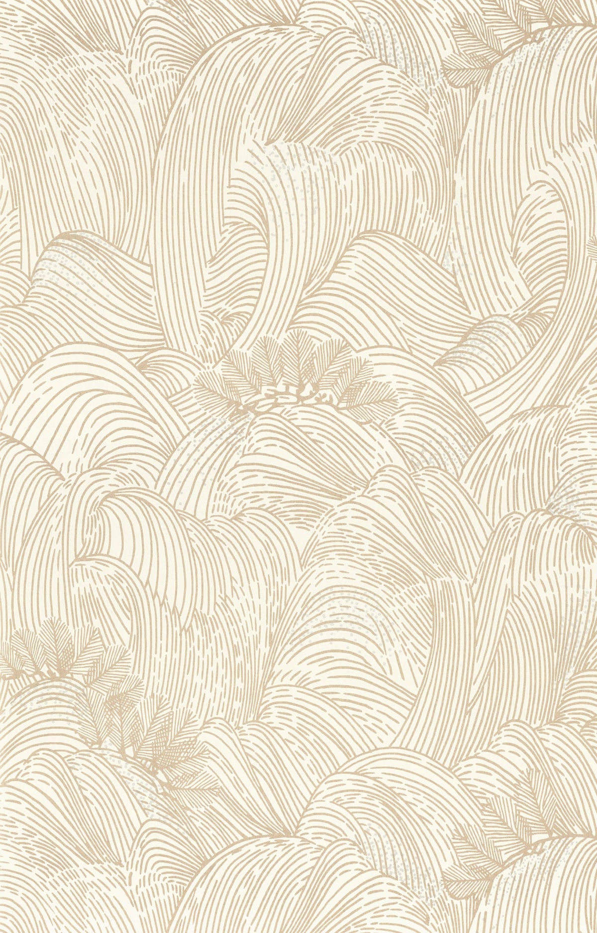 Casamance behang L'Île Aux Oiseaux Marée Haute 75901936 blanc doré (staal)