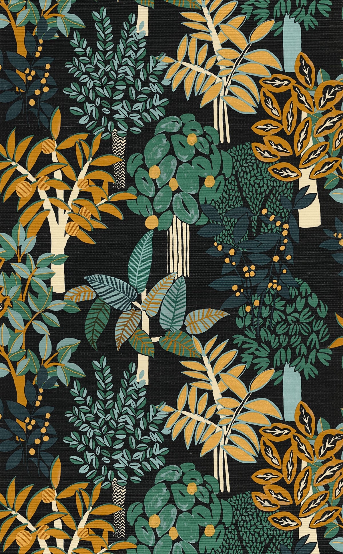 Casamance behang Golfe du Bengale Peradeniya 75940508 noir multico