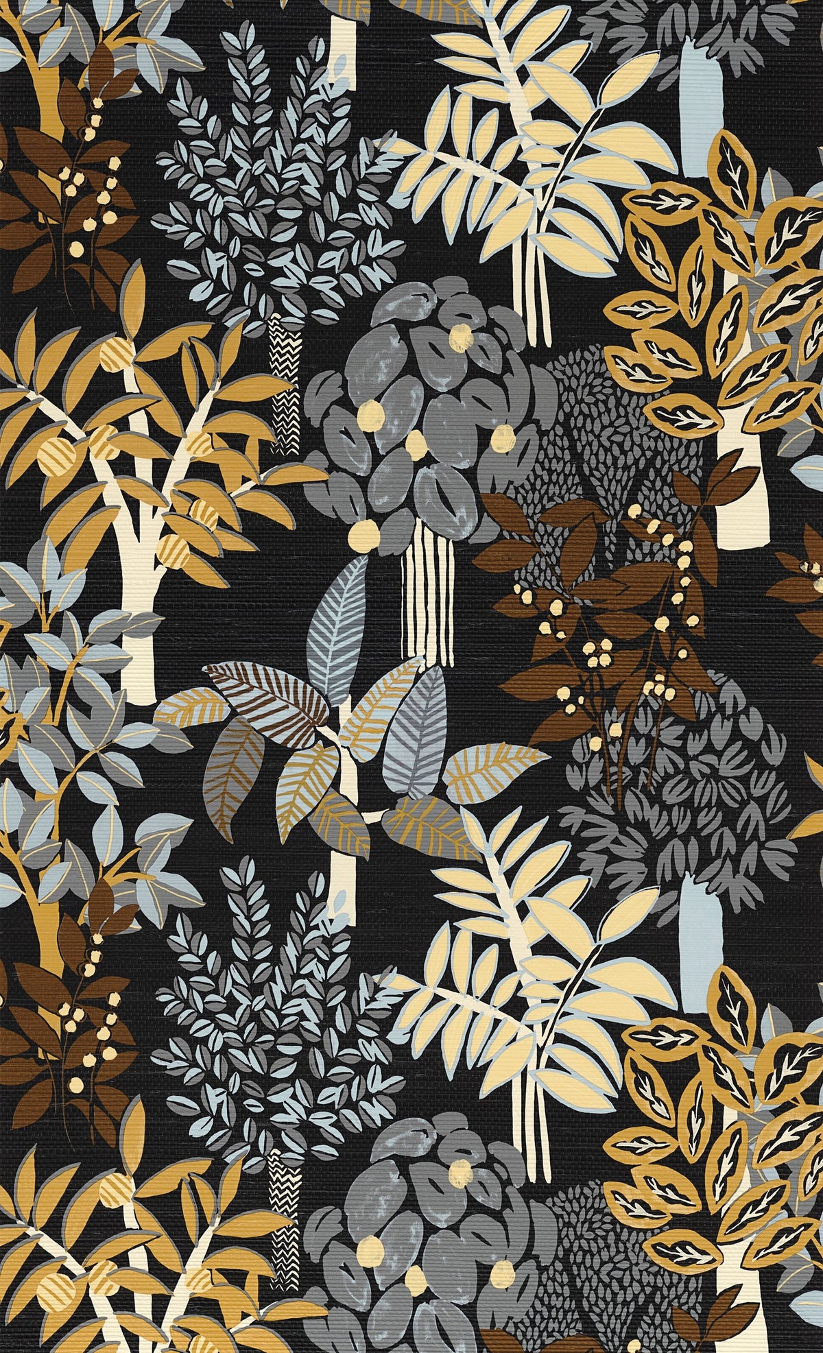 Casamance behang Golfe du Bengale Peradeniya 75940610 noir acier