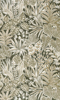 Casamance behang Golfe du Bengale Madhuca 75950814 kaki (staal)