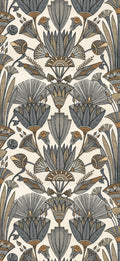 Casamance behang Bord du Nil Denderah 76130100 blanc mordoré (staal)