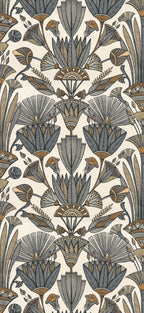 Casamance behang Bord du Nil Denderah 76130100 blanc mordoré
