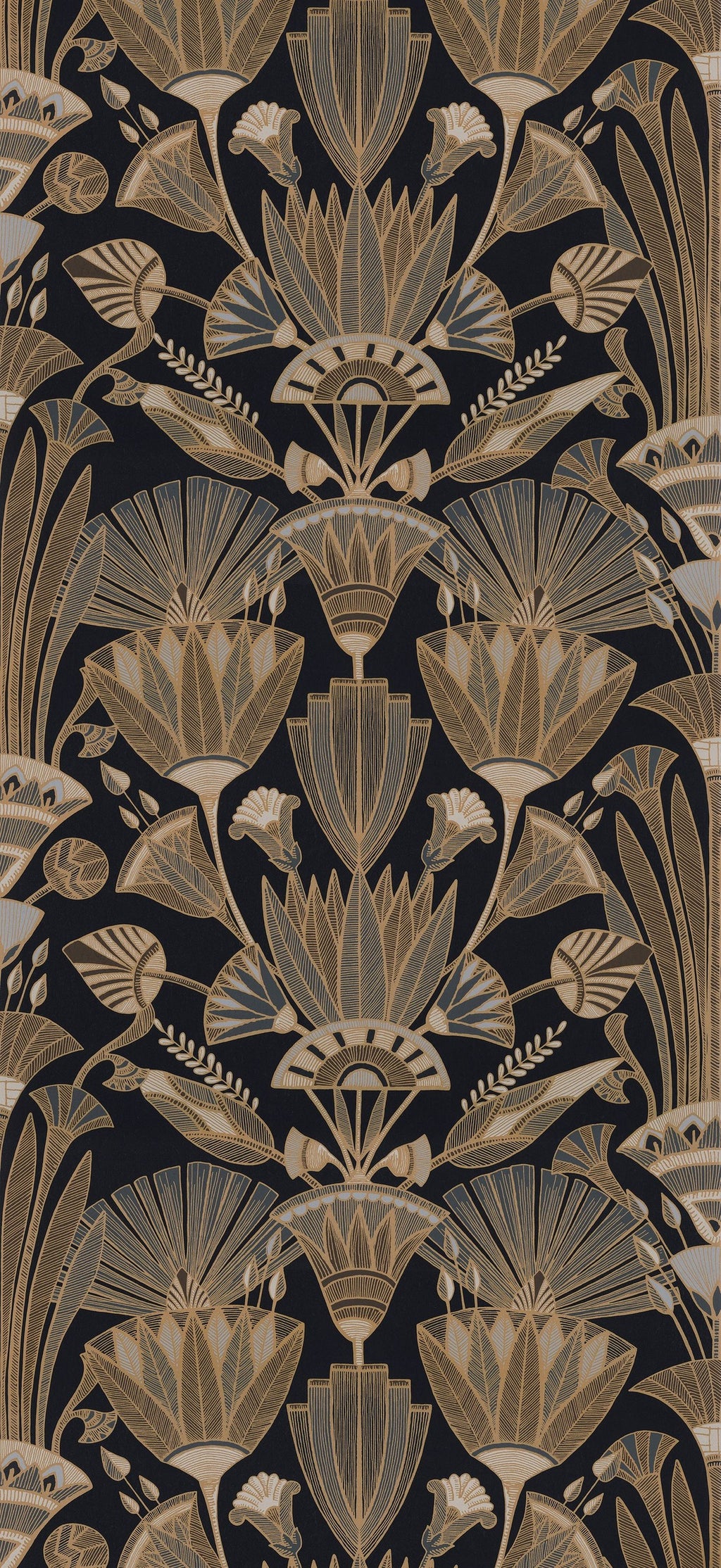 Casamance behang Bord du Nil Denderah 76130610 noir mordoré
