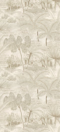 Casamance behang Bord du Nil Baharia 76140814 blanc doré (staal)