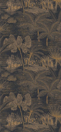 Casamance behang Bord du Nil Baharia 76141222 anthracite doré