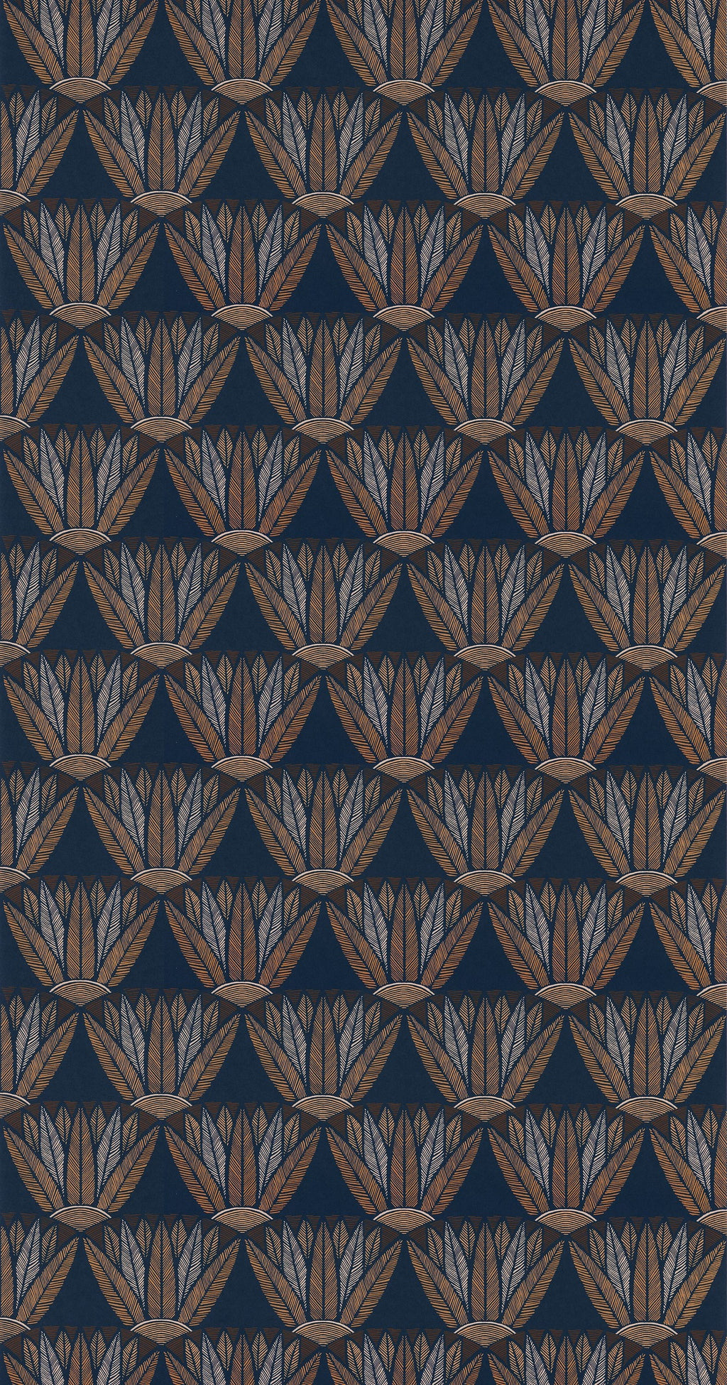 Casamance behang Bord du Nil Castalia 76161936 marine terracotta
