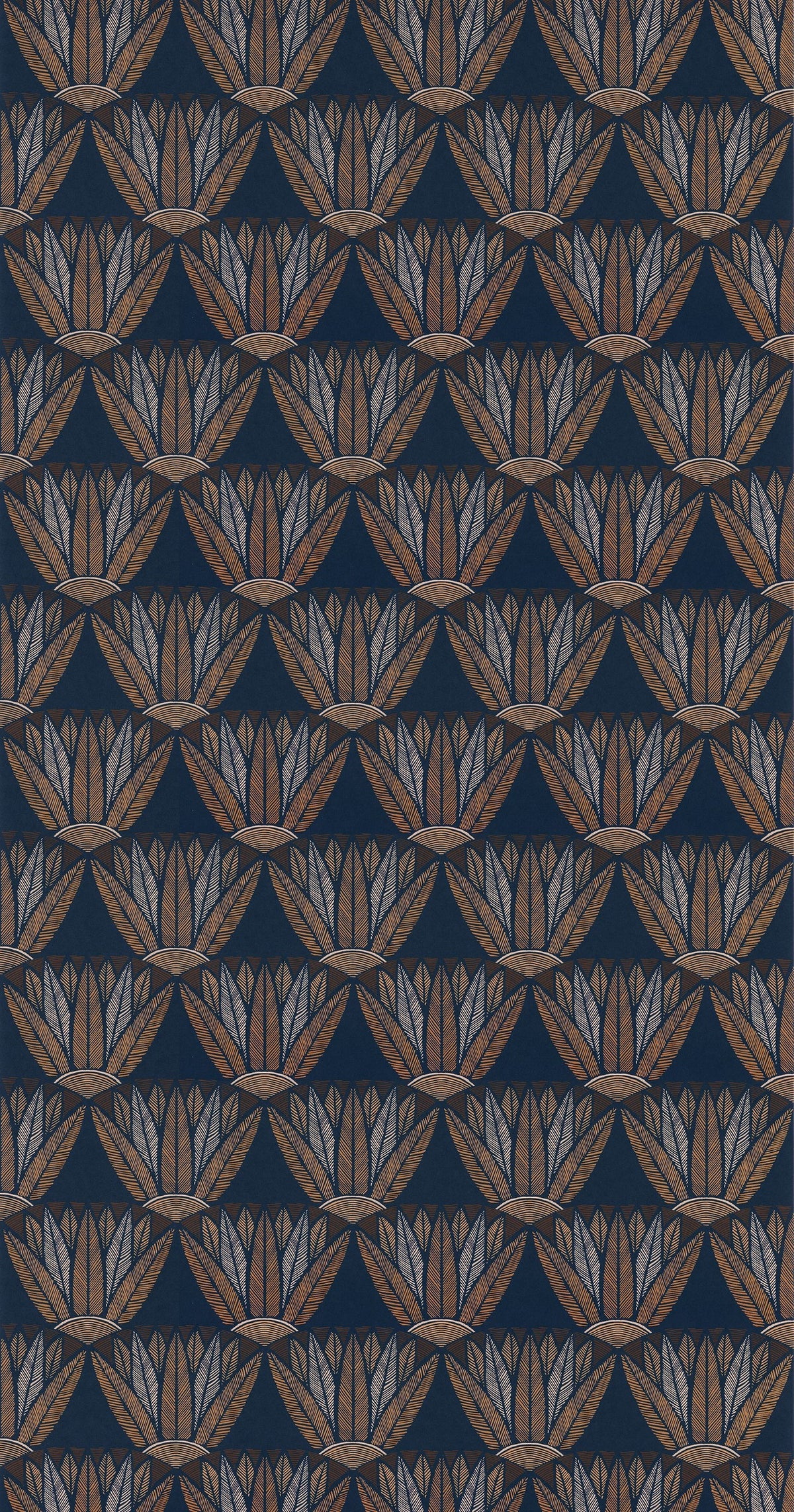 Casamance behang Bord du Nil Castalia 76161936 marine terracotta