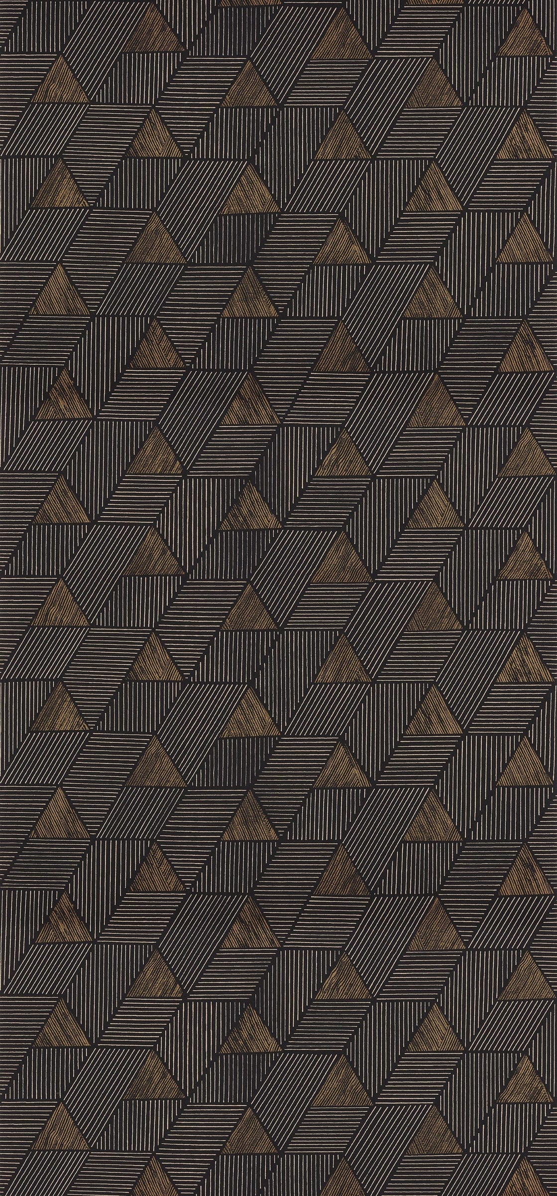 Casamance behang Bord du Nil Méroé 76172650 noir mordoré (staal)