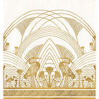 Casamance fotobehang Panoramas 3 Éléphantine 76193160 blanc doré