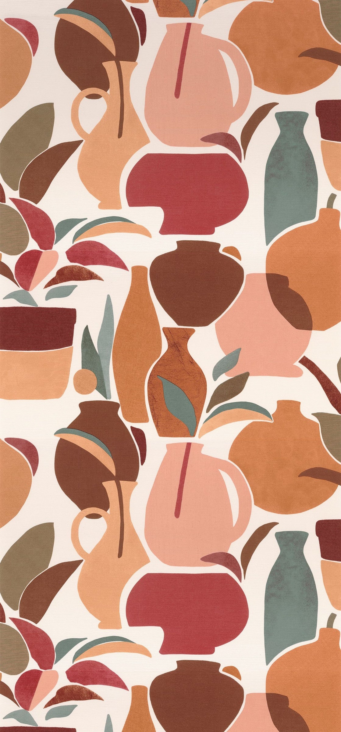 Casamance behang Terra Rossa Vallauris 76210712 grenat orange brulée
