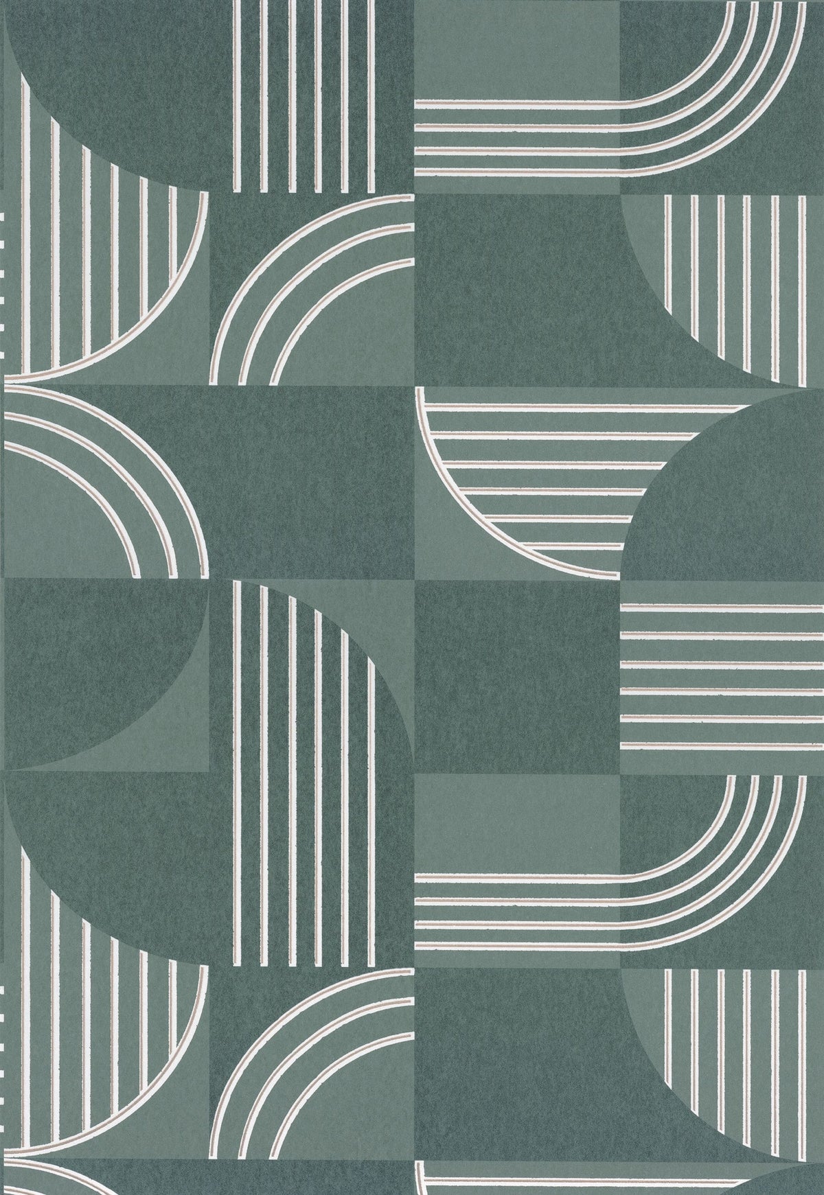 Casamance behang Faubourg des Lumières Années 30 76271426 vert de gris (staal)