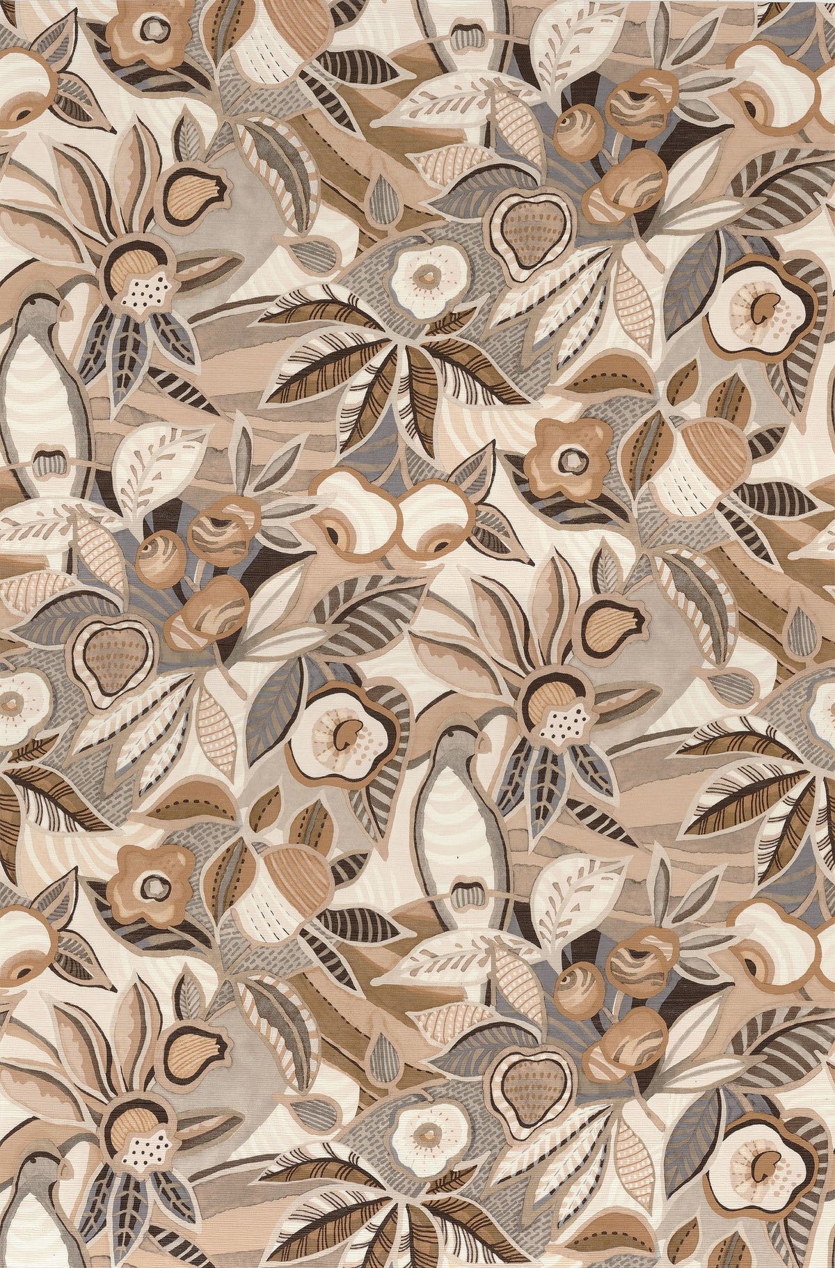 Casamance behang Casa Azul Tehuana 76300100 marron glacé mordoré (staal)