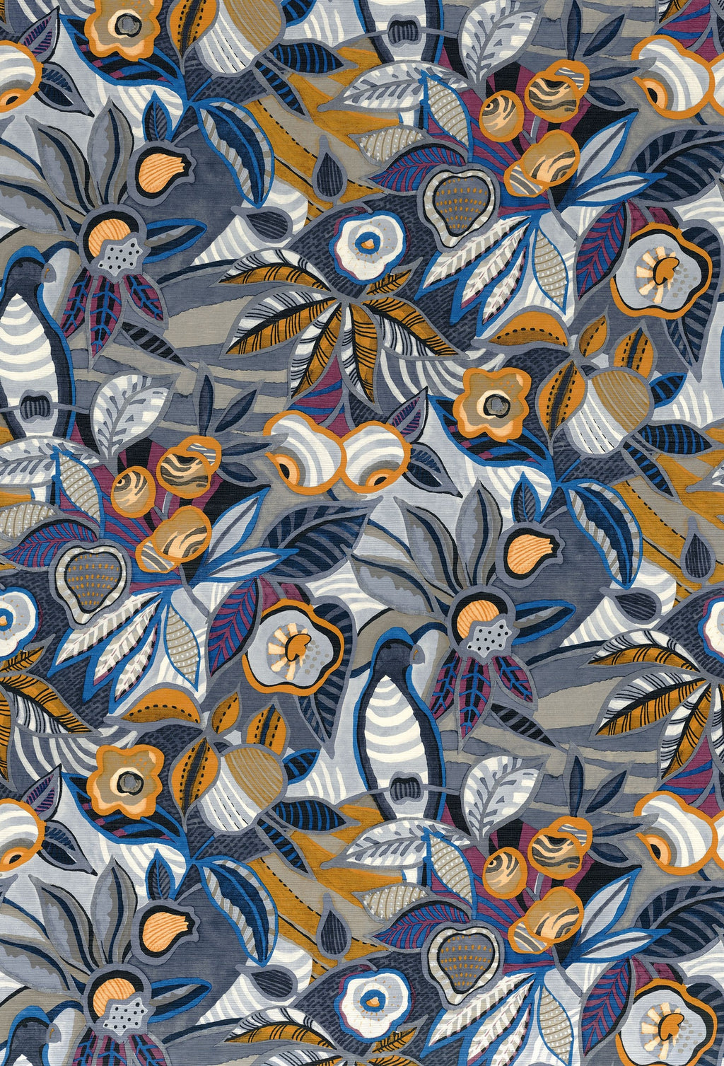 Casamance behang Casa Azul Tehuana 76300508 marine ocre