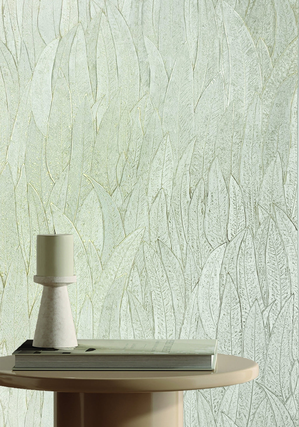 Casamance behang Textures Nature Précieuse Cinerea 76533262 in interieur