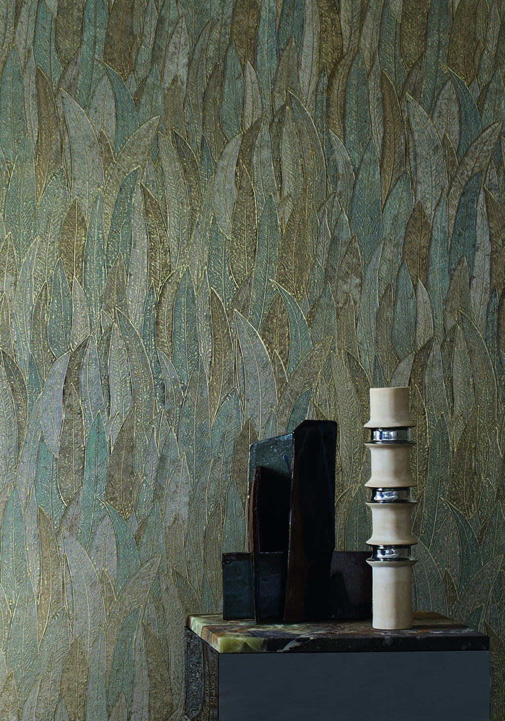 Casamance behang Textures Nature Précieuse Cinerea 76533364 detail