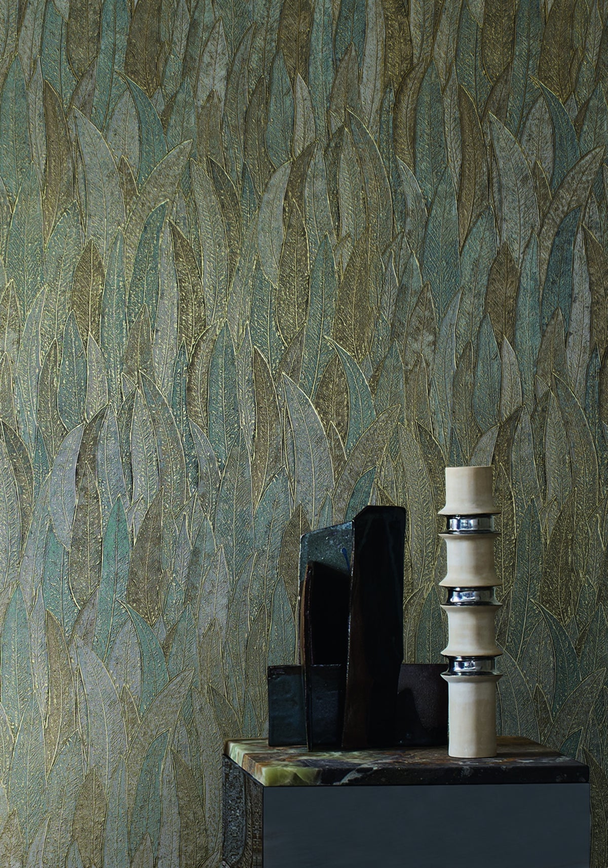 Casamance behang Textures Nature Précieuse Cinerea 76533364 detail