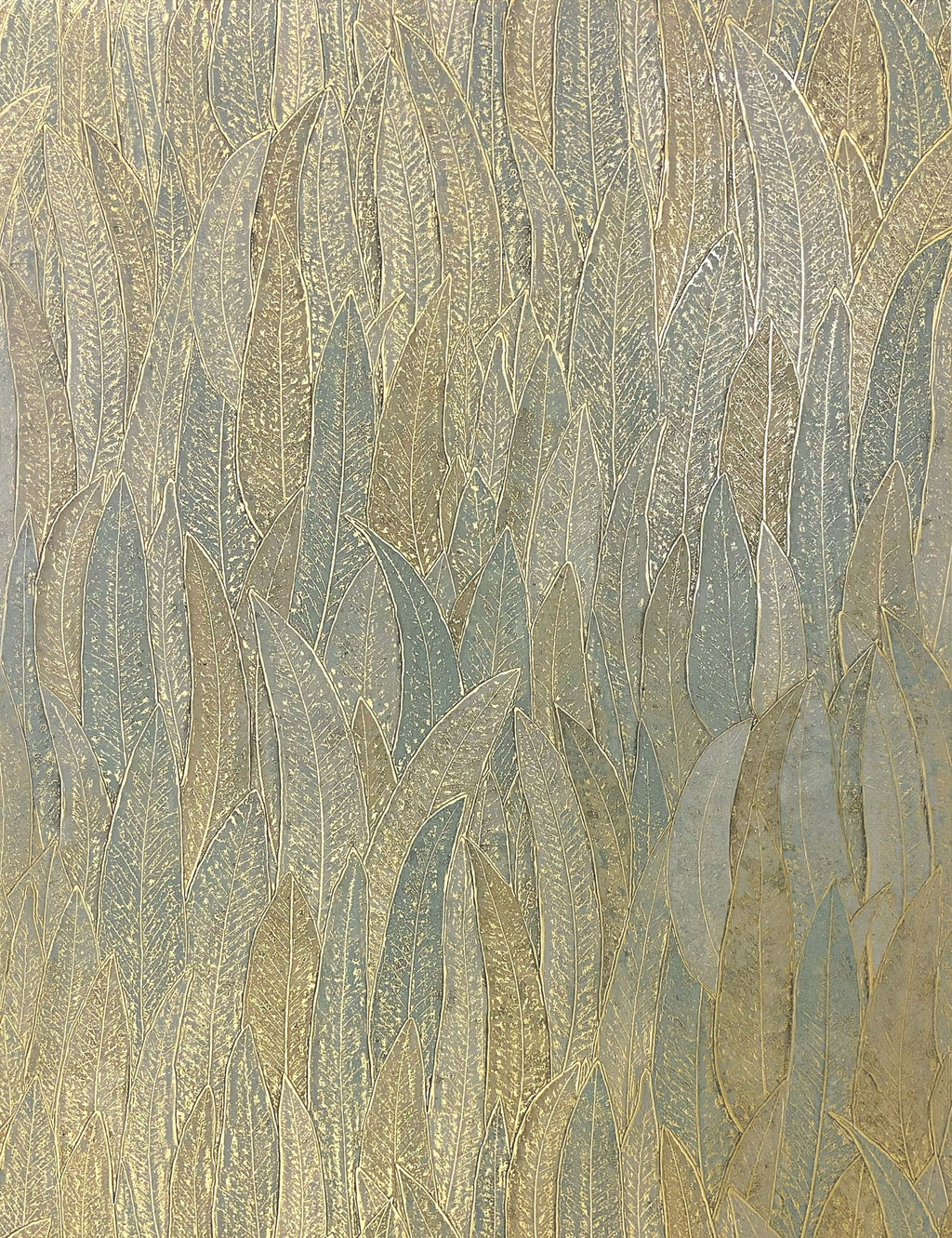 Casamance behang Textures Nature Précieuse Cinerea 76533364 vert de gris doré