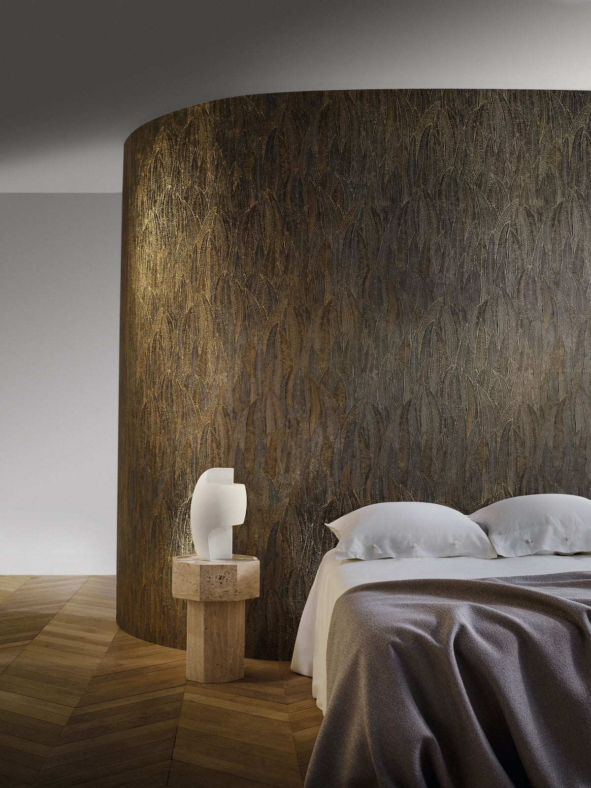 Casamance behang Select 9 Cinerea 76533466 in interieur