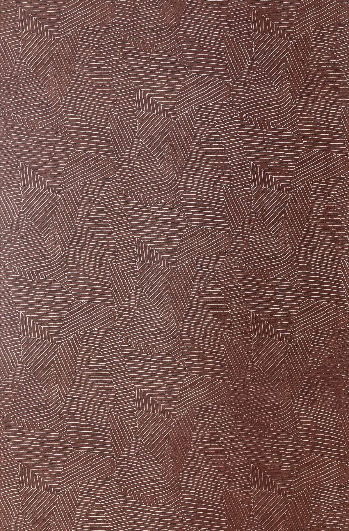 Casamance behang Textures Nature Précieuse Lore 76543772 terracotta doré (staal)