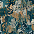 Casamance behang Jardin Félicia Erica 76570406 marine ocre (staal)