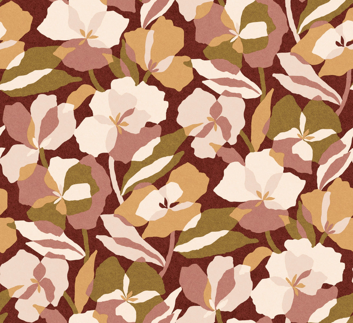 Casamance behang Jardin Félicia Amaryllis 76580916 grenat blush (staal)