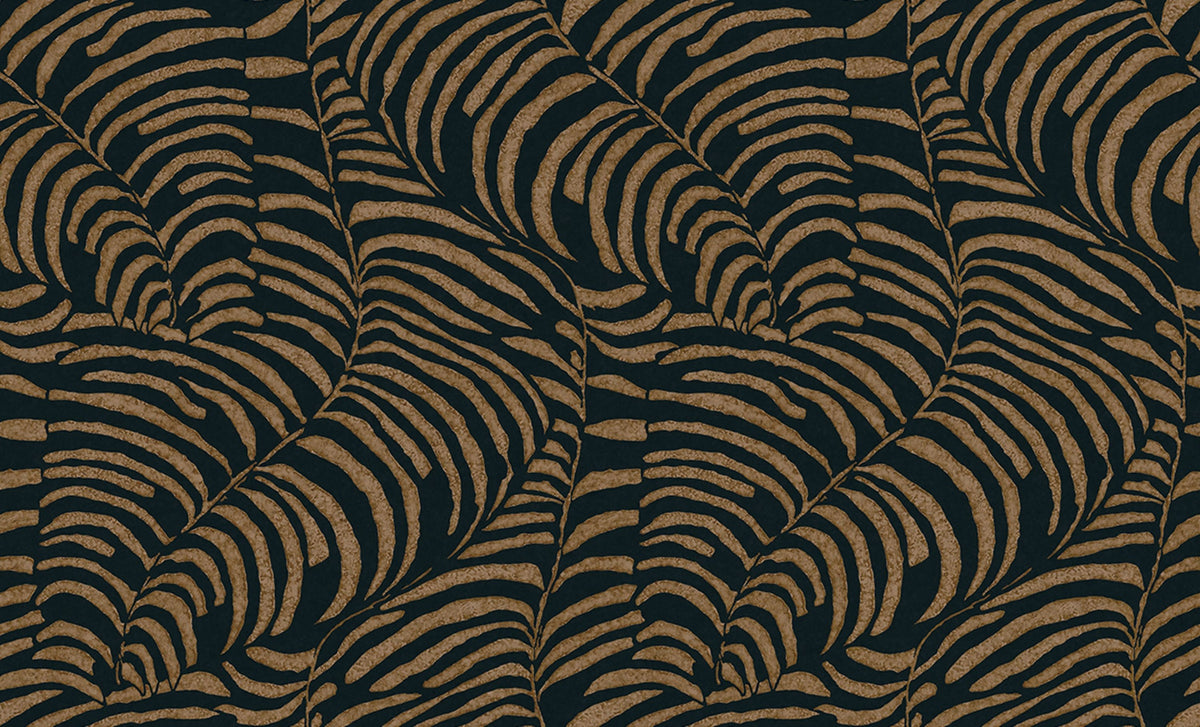 Casamance behang Jardin Félicia Nobile 76592038 noir doré (staal)