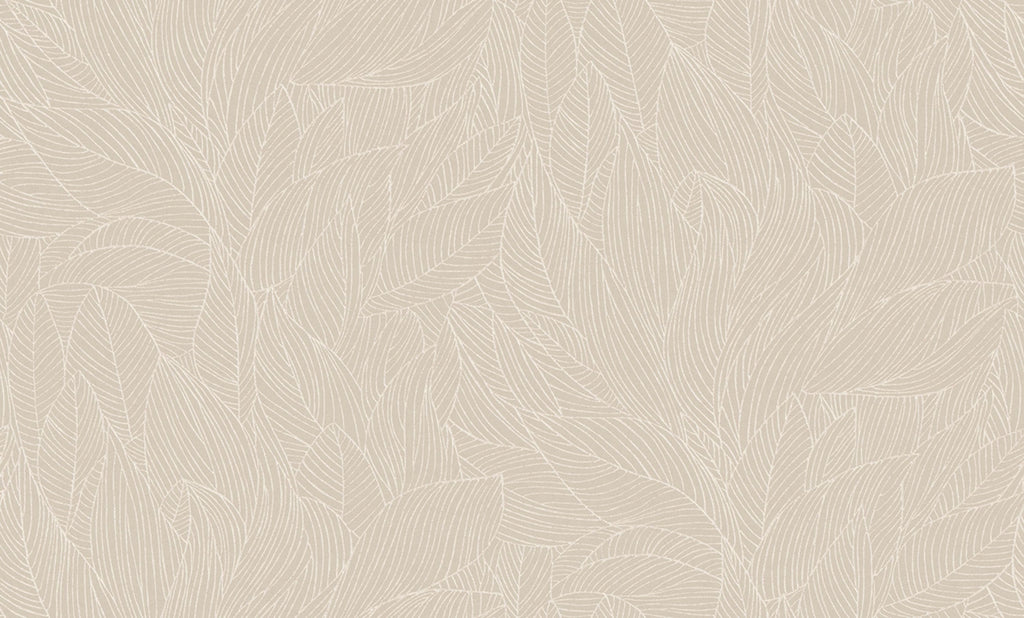 Casamance behang Jardin Félicia Hosta 76602242 marron glacé nacré