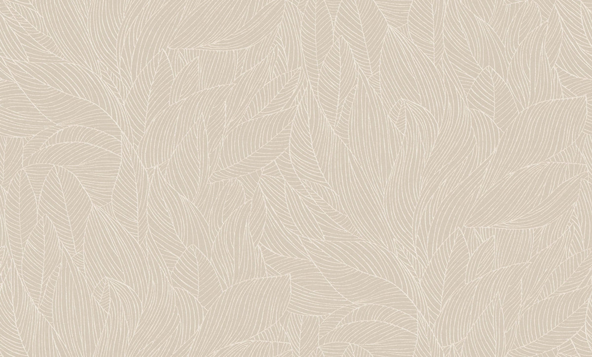 Casamance behang Jardin Félicia Hosta 76602242 marron glacé nacré