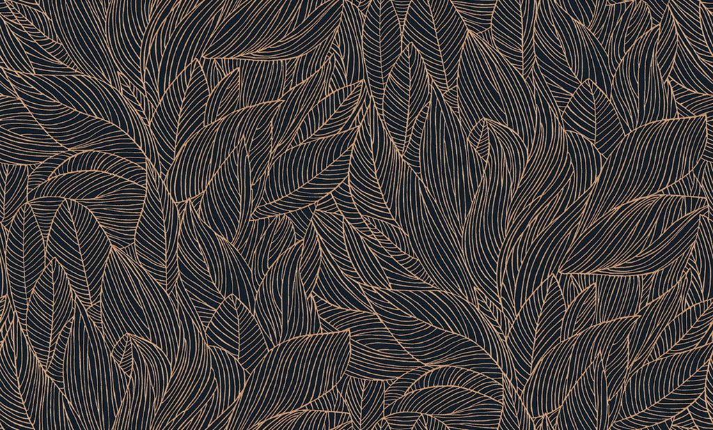 Casamance behang Jardin Félicia Hosta 76602344 noir doré
