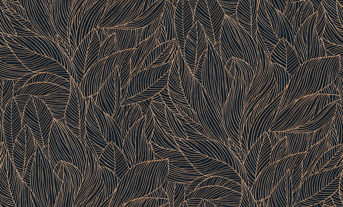 Casamance behang Jardin Félicia Hosta 76602344 noir doré
