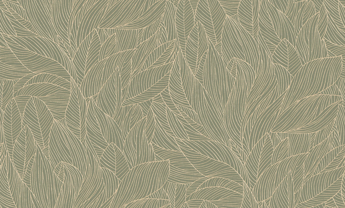 Casamance behang Jardin Félicia Hosta 76602548 sauge doré