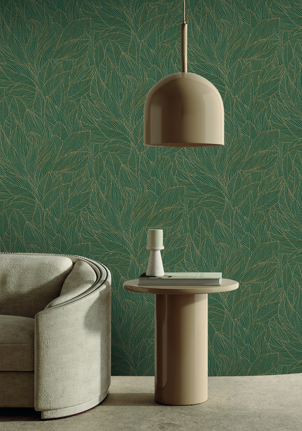 Casamance behang Jardin Félicia Hosta 76602650 in interieur