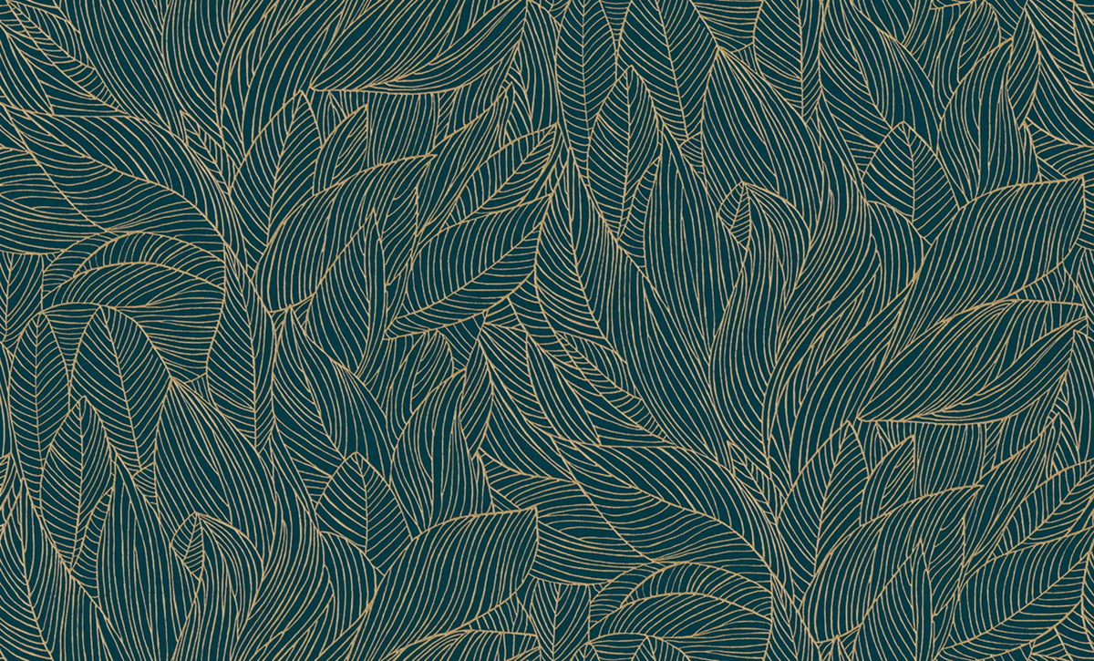Casamance behang Jardin Félicia Hosta 76602752 marine doré