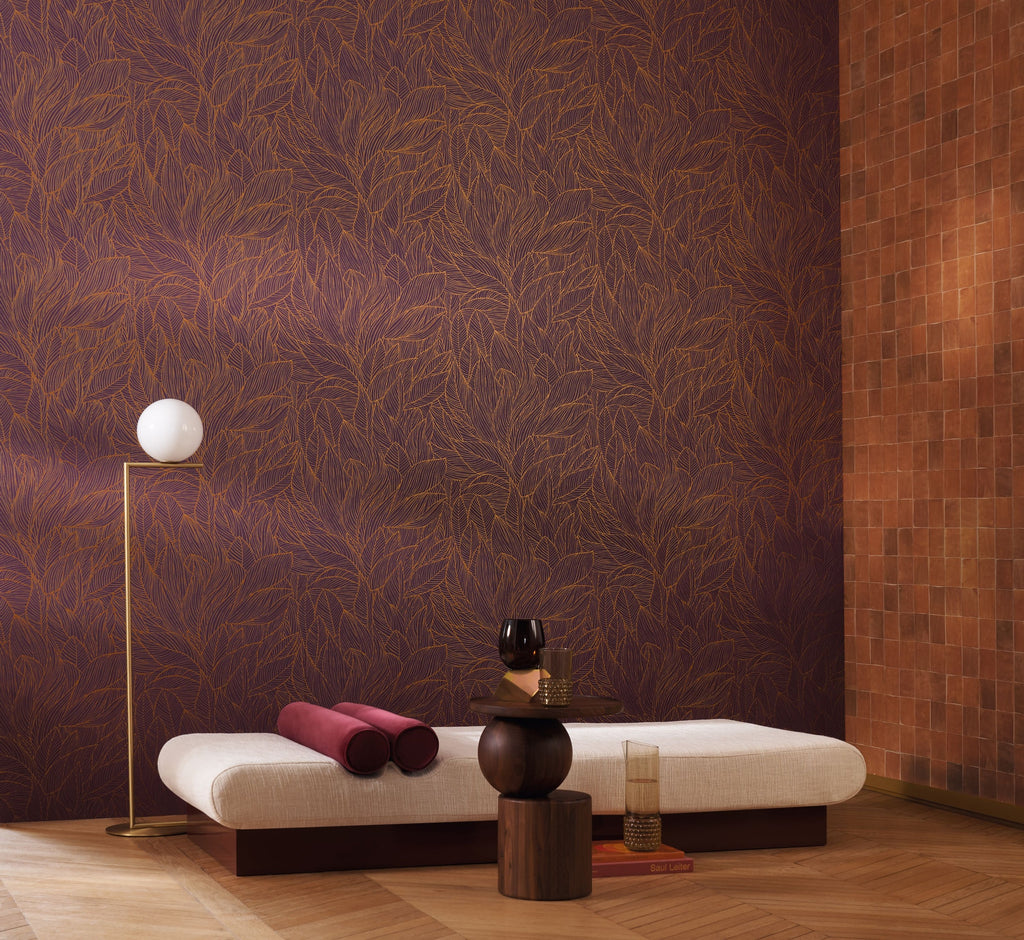 Casamance behang Jardin Félicia Hosta 76602854 in interieur