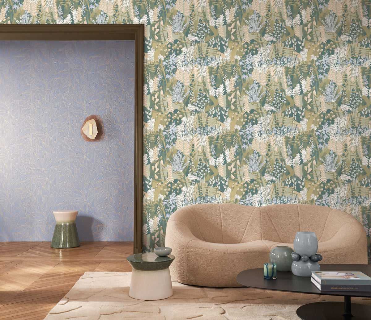 Casamance behang Jardin Félicia Hosta 76602956 in interieur
