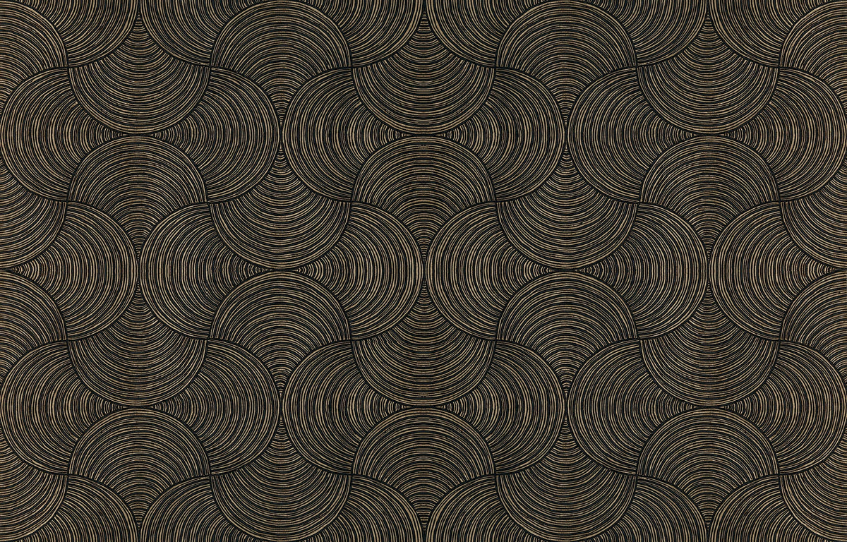 Casamance behang Magnitude Meteore 76630916 noir doré (staal)