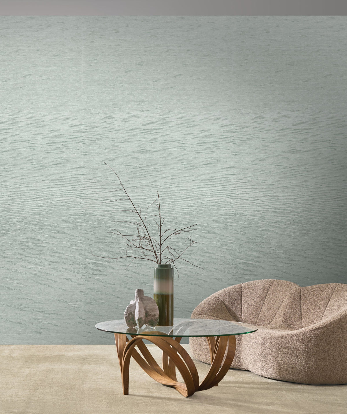Casamance fotobehang Le jacquard Hamana 76677140 in interieur
