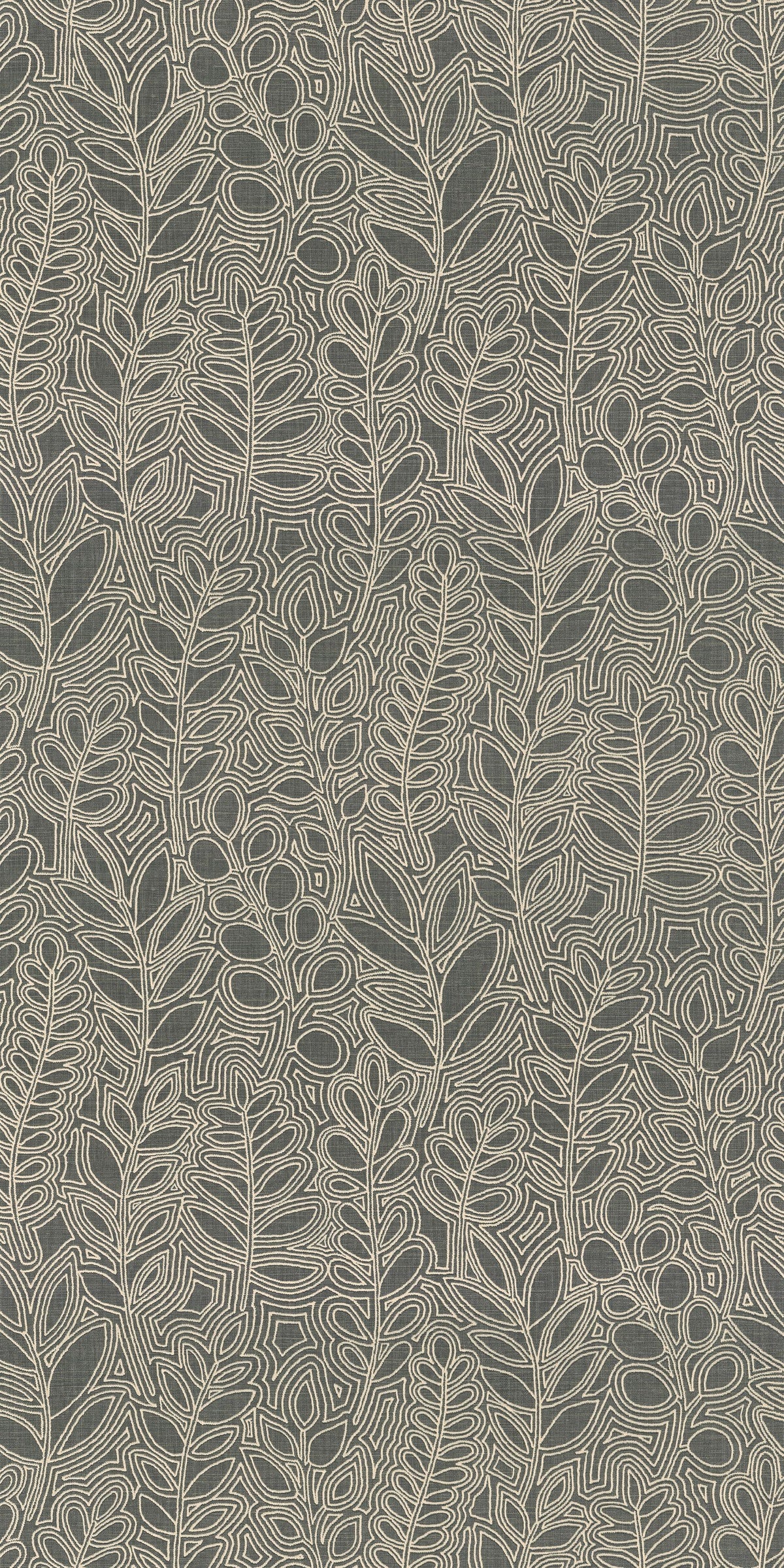 Casamance behang Palmadora Astragale 76680916 anthracite (staal)