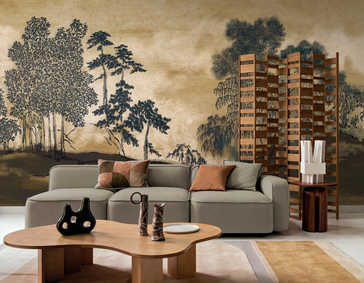 Casamance fotobehang Panoramas 4 Koraku 76720304 in interieur