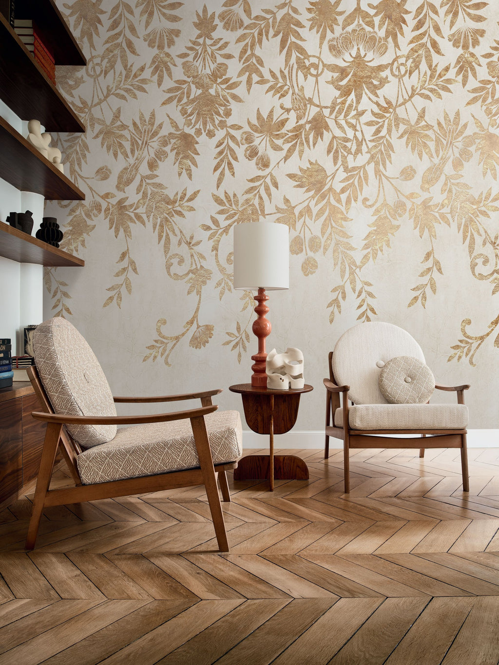 Casamance fotobehang Panoramas 4 Jardin de Diane 76740712 in interieur